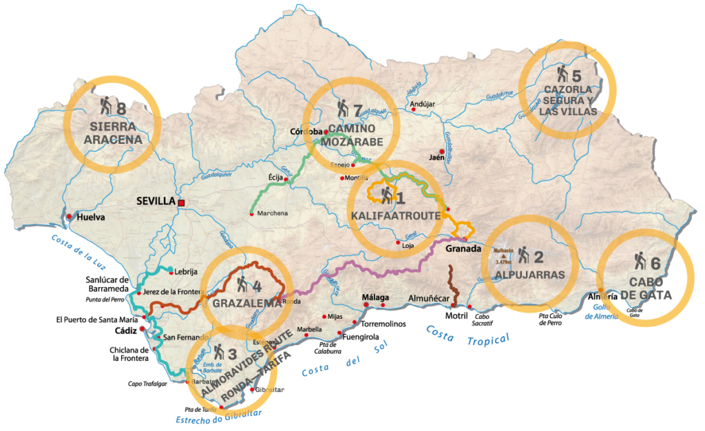 Map Andalusia Hiking